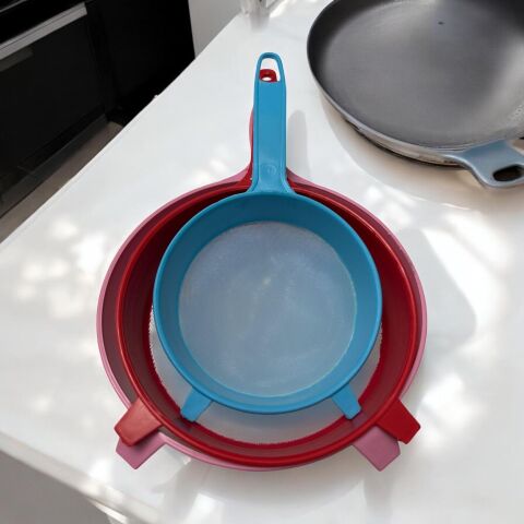 3 Aadet Katı ve Sıvı Gıdalar İçin Süzgeç,  Un, Süt ve Bakliyat Süzgeci