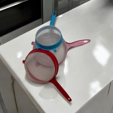 3 Aadet Katı ve Sıvı Gıdalar İçin Süzgeç,  Un, Süt ve Bakliyat Süzgeci