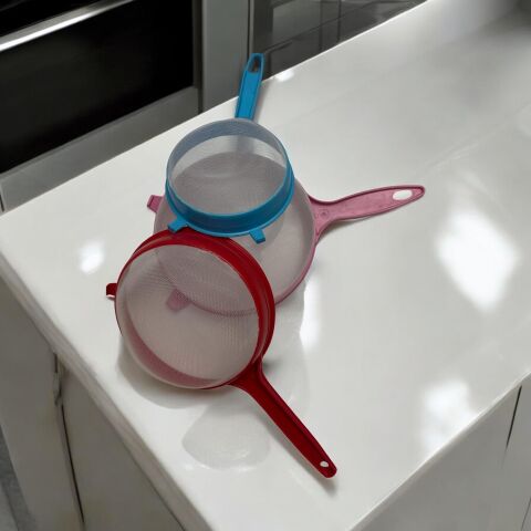 3 Aadet Katı ve Sıvı Gıdalar İçin Süzgeç,  Un, Süt ve Bakliyat Süzgeci