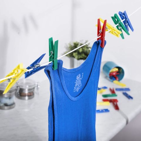 144 Adet Plastik İz Bırakmayan Çamaşır Mandalı, Ekstra Dayanıklı