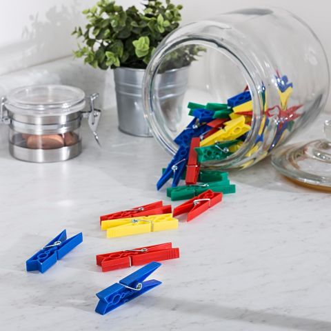 144 Adet Plastik İz Bırakmayan Çamaşır Mandalı, Ekstra Dayanıklı